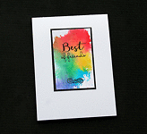 Best Friends Rainbow - handcrafted (Blank) Card - dr19-0033